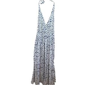 Lucy & Laurel Halter Dress Women's Size 14 Fit and Flare Lined 100% Cotton